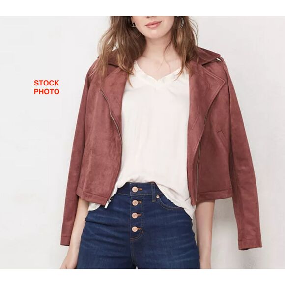 LC Lauren Conrad Dusty Rose Leather Jacket - Picture 3 of 8